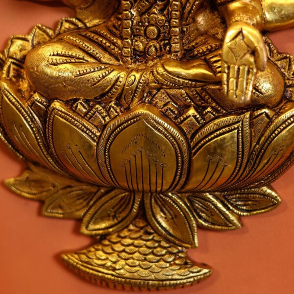 Brass Wall Hanging Laxmi Idol 12.5 Inch