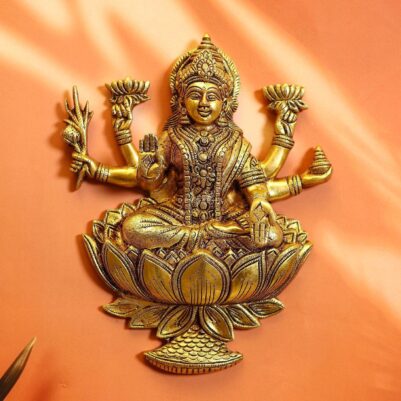 Brass Wall Hanging Laxmi Idol 12.5 Inch