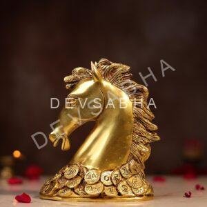 Brass Horse Statue Height 7 Inches,