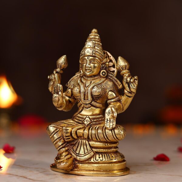 Brass Goddess Laxmi Idol Height 5 Inch
