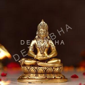 Small Brass Hanuman Idol Height 4.7 Inch