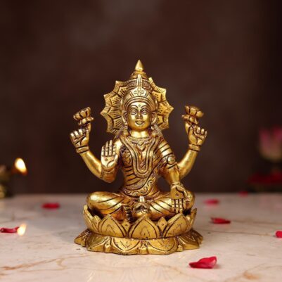 Superfine Brass Laxmi Idol Height 7.5 Inch