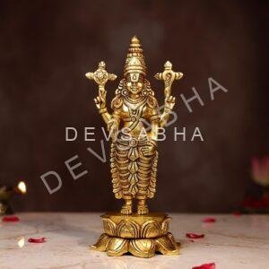 Brass Lord Tirupati Balaji Idol Height 10.2 Inch