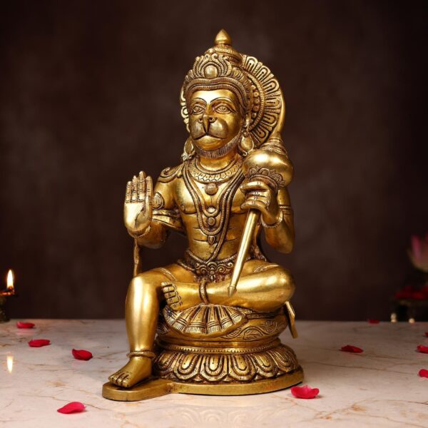 Brass Hanuman Idol Height 14 Inch