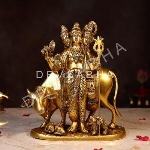 Brass Lord Dattatreya Murti –Height 10.5 Inch