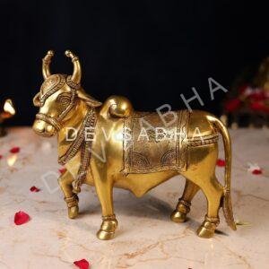 Brass Nandi Idol Height 9 Inch