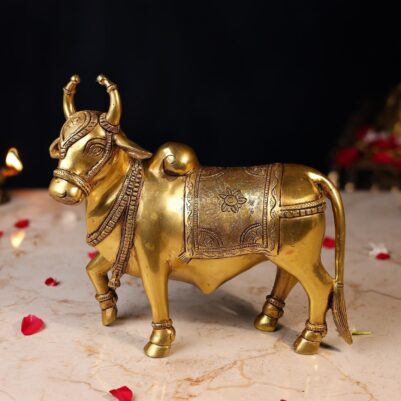 Brass Nandi Idol Height 9 Inch