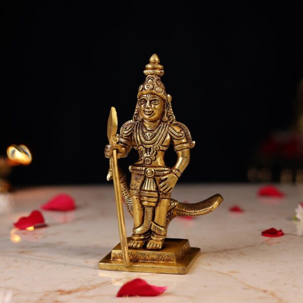 Brass Small Size Murugan Idol Height 6 Inch