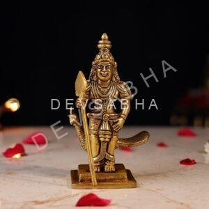 Brass Small Size Murugan Idol Height 6 Inch
