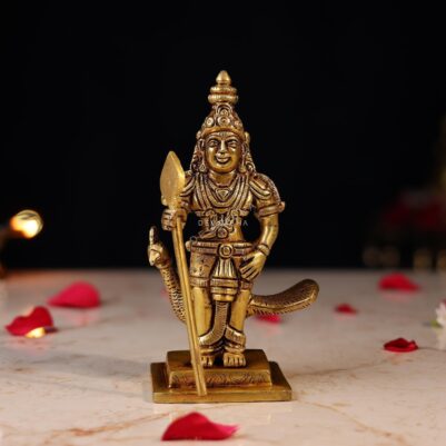 Brass Small Size Murugan Idol Height 6 Inch