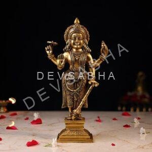 Brass Lord Standing Vishnu Idol Height 12 Inch