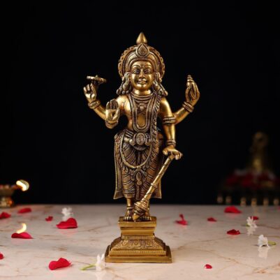 Brass Lord Standing Vishnu Idol Height 12 Inch
