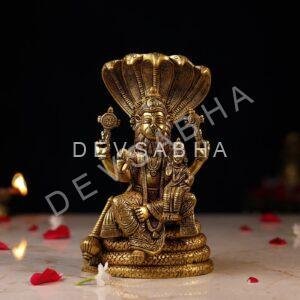 Brass Laxmi Narasimha Idol Height 8 Inch