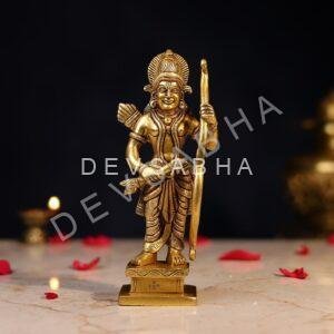 Brass Lord Rama Idol Height 8 Inch