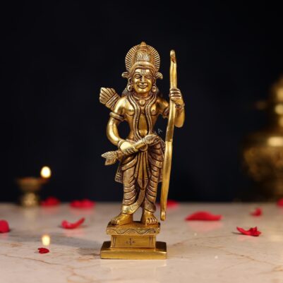 Brass Lord Rama Idol Height 8 Inch