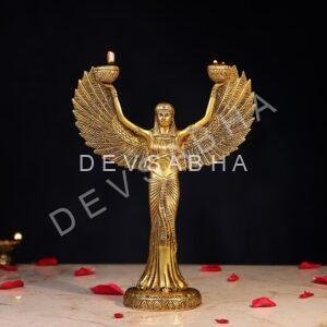 Brass Egyptian Decorative Lady Lamp Height 12 Inch