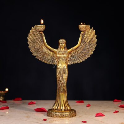 Brass Egyptian Decorative Lady Lamp Height 12 Inch