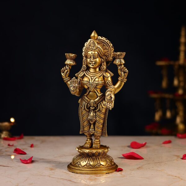 Brass Standing Laxmi Narayan Idol Height 11Inch