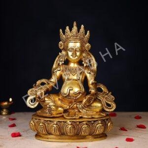 Elegant Brass Kubera Idol Height 12 Inch Pure