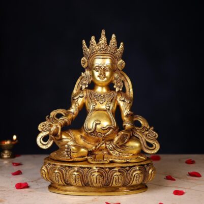 Elegant Brass Kubera Idol Height 12 Inch Pure