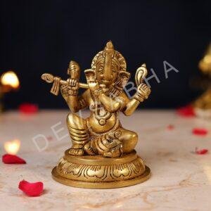 Brass Lord Ganesh Idol Height 5 Inch