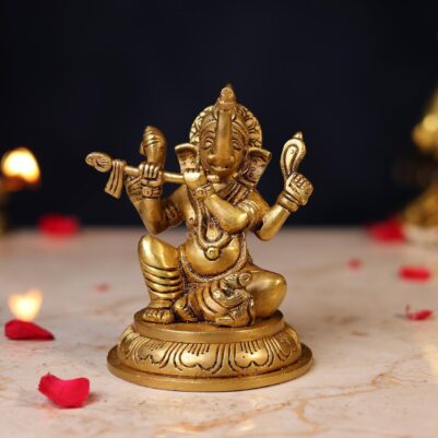 Brass Lord Ganesh Idol Height 5 Inch