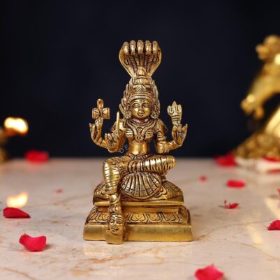 Brass Goddess Mariamman Idol – 6.5 Inch