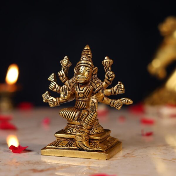 Brass Small Size Varahi Devi Idol Height 4 Inch