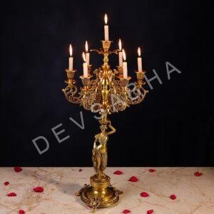 Brass Candle Holder Lamp Height 24.4 Inch