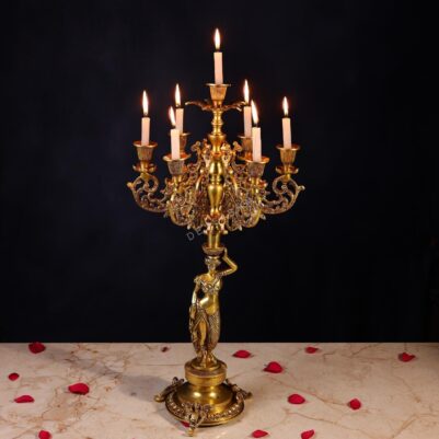 Brass Candle Holder Lamp Height 24.4 Inch