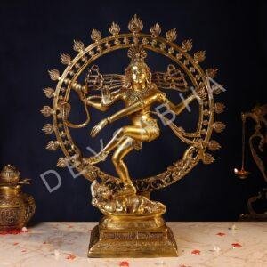 Large Brass Nataraj Idol Height 32.5 Inch