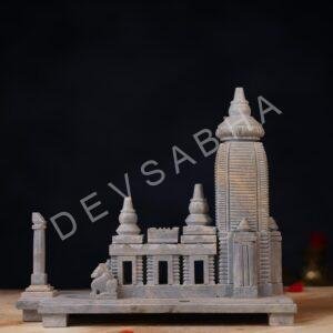Green Stone Jagannath Temple – 9.5 Inch Handcrafted Puri Style Idol