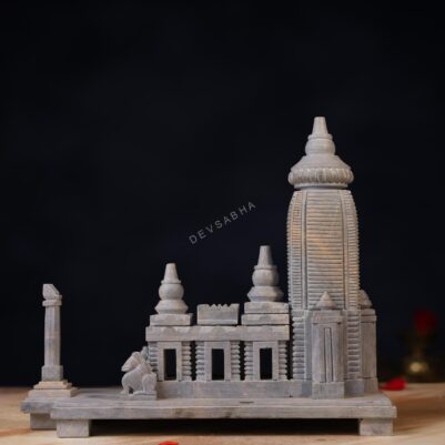 Green Stone Jagannath Temple – 9.5 Inch Handcrafted Puri Style Idol