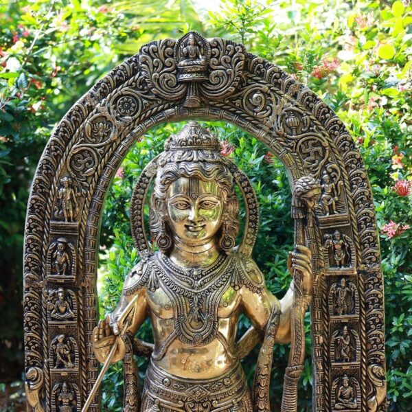Brass Ayodhya Replica Ram Lalla Idol – 53 Inches – Grand Lord Ram Statue for Temple