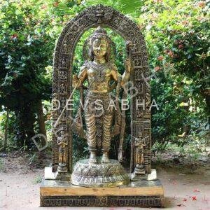 Brass Ayodhya Replica Ram Lalla Idol – 53 Inches – Grand Lord Ram Statue for Temple