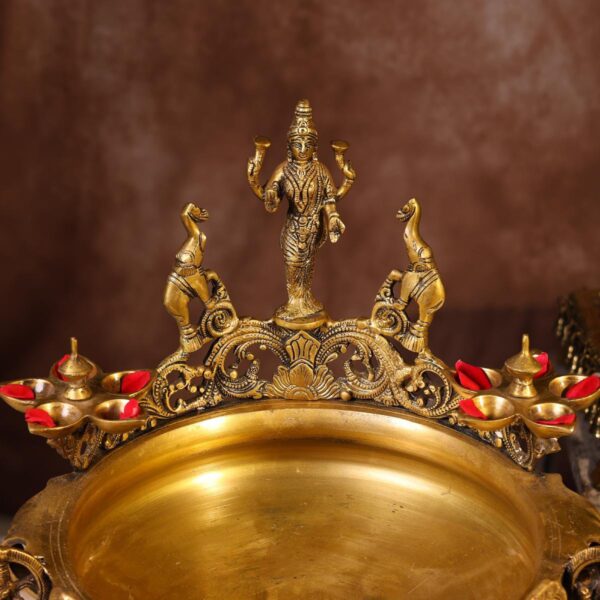 Brass Ashta Laxmi Urli – 16 Inches | Traditional Pooja & Decorative Urlie