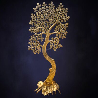 Large Brass Wall Hanging Tree – 75 Inches