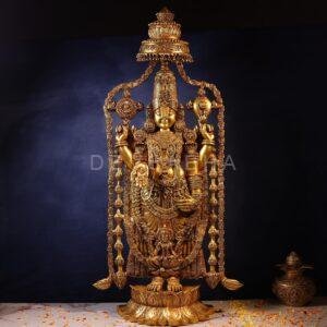 Large Brass Tirupati Balaji Idol – 58 Inches