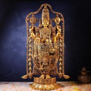 Large Brass Tirupati Balaji Idol – 48 Inches