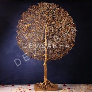 Brass Standing Tree with Lamp – 50 Inches