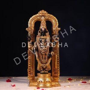 Brass Black Colour Tirupati Balaji Idol with Frame – 17 Inches