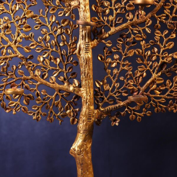 Brass Standing Tree with Lamp – 50 Inches