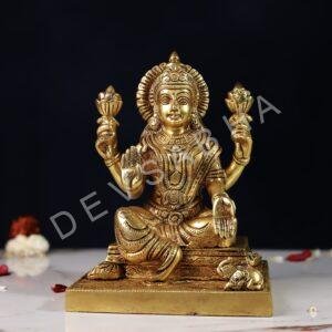 Brass Goddess Laxmi Idol – 9 Inches