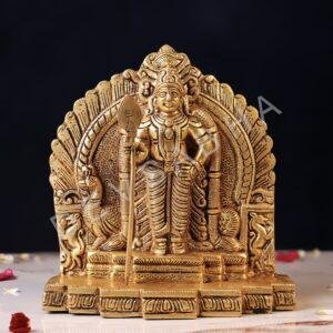 Brass Standing Murugan Idol – 9 Inches