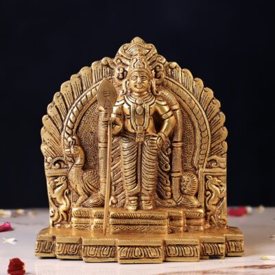 Brass Standing Murugan Idol – 9 Inches