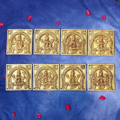 Wall Hanging Brass Ashta Laxmi Idol – 6.3 Inches