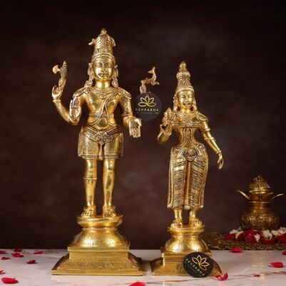 Brass Lord Shiva Parvati Idol – 21.5 Inches
