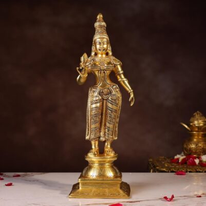 Brass Goddess Parvati Idol – 18.5 Inches