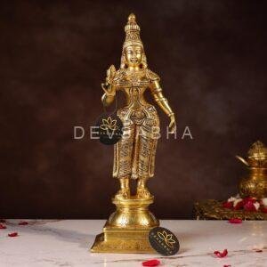 Brass Goddess Parvati Idol – 18.5 Inches