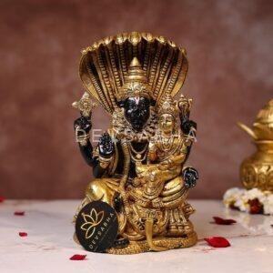 Brass Laxmi Narasimha Black Colour Idol – 11.5 Inches